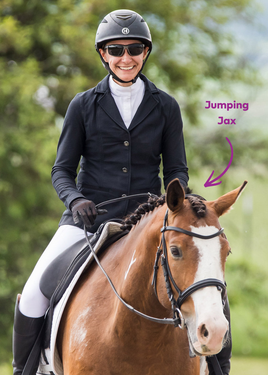 Stable Mind Founder Nicole on her horse Jax